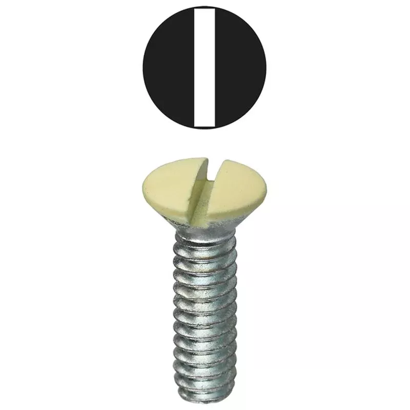1/2″ Oval Head Screw, 6/32″ Thread – Almond, 100 Pack By Dottie 414ALD