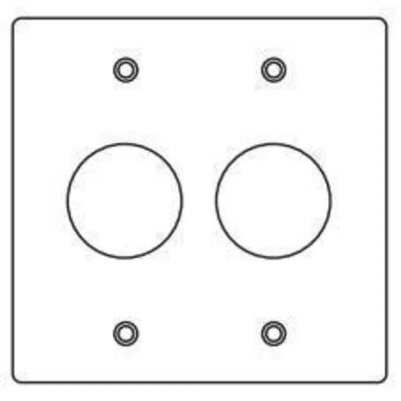 2-Gang FS/FD Series Device Box Cover, (2) 1-5/8″ By Hubbell-Killark 2FGC