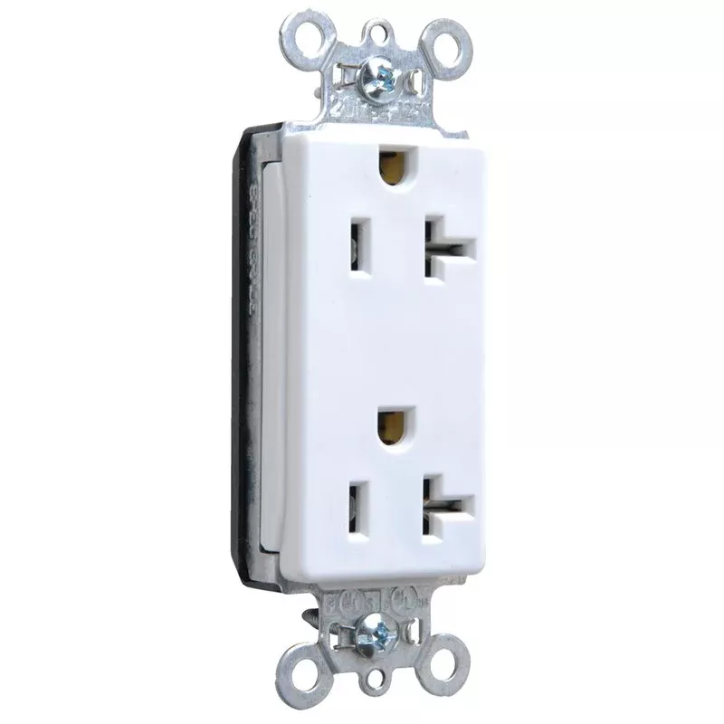 20A Commercial Grade Decorator Receptacle, 5-20R, White By Pass & Seymour PT26352-W