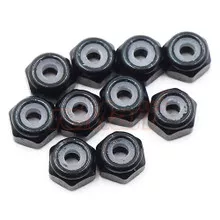 2MM ALUMINIUM LOCK NUT BLACK 10PCS