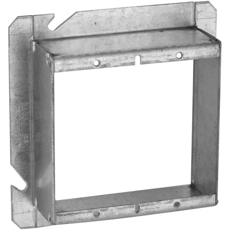 4-11/16″ Square Cover, 2-Device, Mud Ring, 1-1/2″ Raised, Drawn By Hubbell-Raco 885