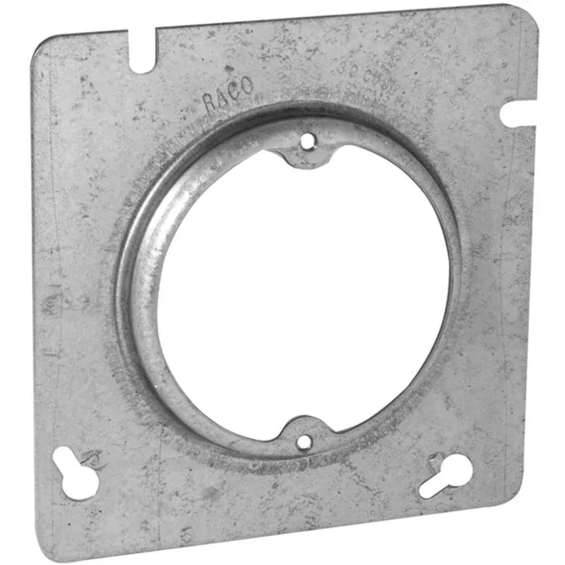 4-11/16″ Square Fixture Cover, Mud Ring, 1/2″ Raised, Drawn By Hubbell-Raco 829