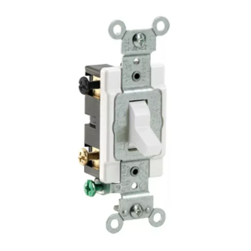 4-Way Switch, 15 Amp, 120/277V, White, Side Wired, Commercial Grade By Leviton CS415-2W