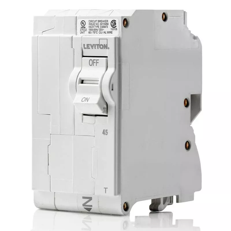 45A 2-Pole Thermal Magnetic Branch Circuit Breaker By Leviton Load Centers LB245-T