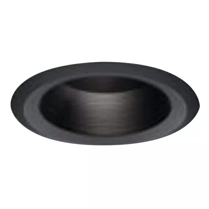 6" Full Cone Black Baffle, Black Self-Flange Ring By Halo 6125BKBB