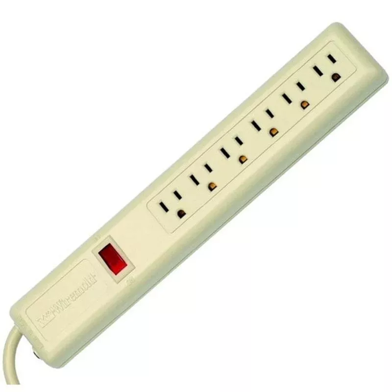 6-Outlet Power Strip, 15A, 125V, Grounded, 15' By Wiremold P6-15