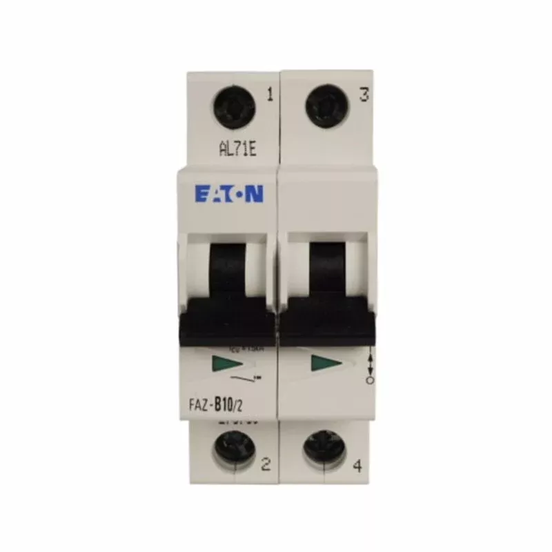 6A, 2P, 277/480V, 48VDC, 10 kAIC, C-Curve, UL 489 By Eaton FAZ-C6/2-NA