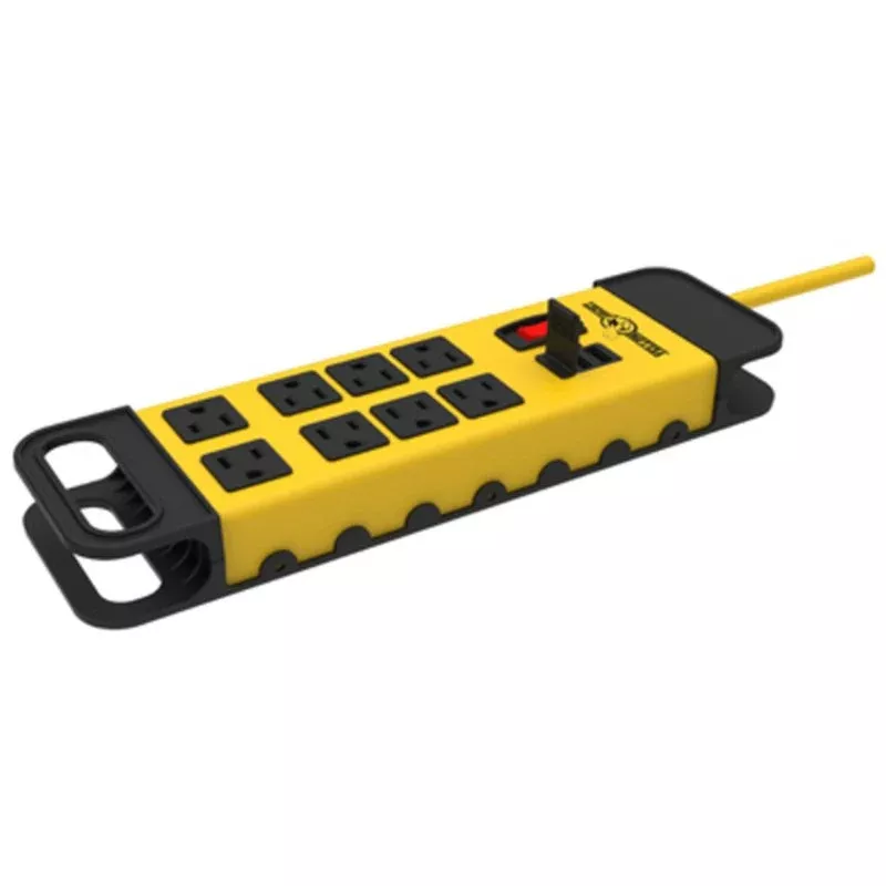 8 Outlet Metal Power Block, Yellow By Southwire 5148