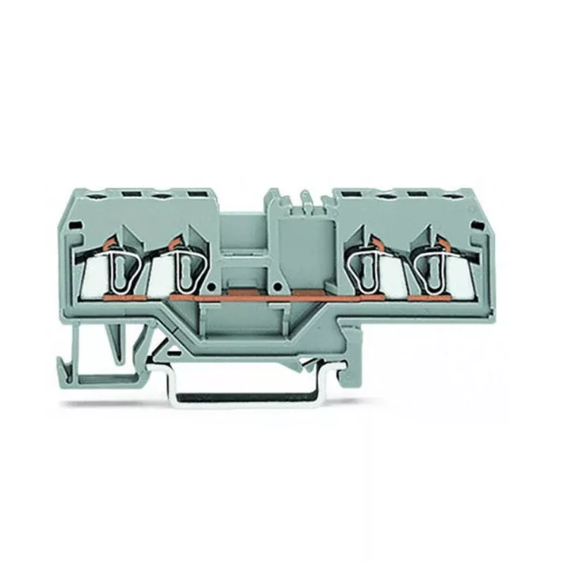 800V/20A 4-Conductor Through Terminal Block, Gray By Wago 280-633
