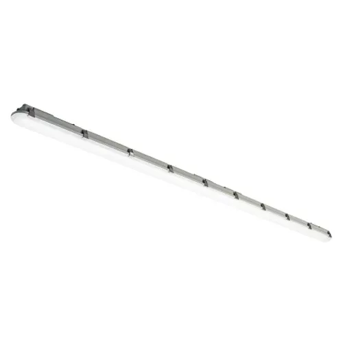 AALED AA-900015UCCTW8FT2A, 8′ LED Vapor Proof Light w/Receptacle for Microwave Sensor, 5” Width, 120-347V, 65/75/90W, 9100/10500/12870 Lumens, 3500/4000/5000K, White Finish