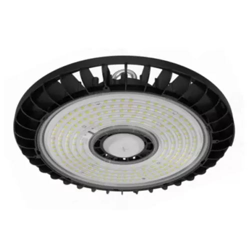 AALED AA-900041U, LED High Bay UFO Light w/Receptacle for Microwave Occupancy Sensor, 120-347V, 100W, 16000 Lumens, 5000K, 0-10V Dimming, 80+ CRI, Black Finish