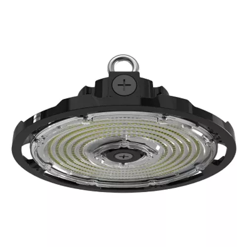 AALED AA-900045UCCTW2, LED High Bay UFO Light w/Receptacle for Microwave Occupancy Sensor (ANT54T), 120-347V, 85/120/150W, 3000/4000/5000K, 0-10V Dimming, Black Finish