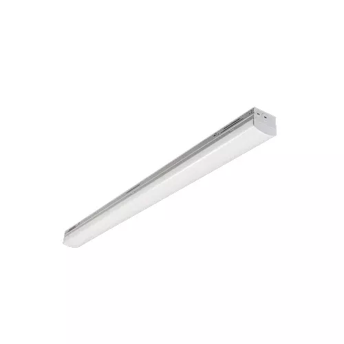 AALED AA-900056UCCTW-EC, 4FT LED Low Bay ECO Linear Strip Light w/Surge Protector, AC120-347V, 17/21/26/34W, 2700/3500/4100/5200 Lumens, CCT Selectable, 0-10V Dimming, Class2 Driver w/Overtemperature Protection w/Receptacle F/MW Sensor, White Finish