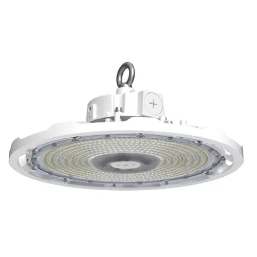 AALED AA-900067UCCTW2-WHITE, LED High Bay UFO Light w/Receptacle for Microwave Sensor (ANT54T), 120-347V, 140/190/240W, 3000/4000/5000K, 0-10V Dimming, White Finish