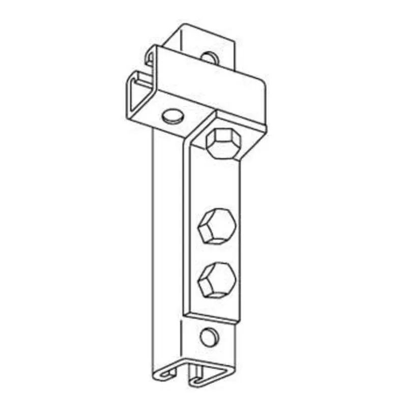 Angle Connector, 3 Holes, Bolt Hole: 9/16″, Steel/Galvanized By Kindorf B 916