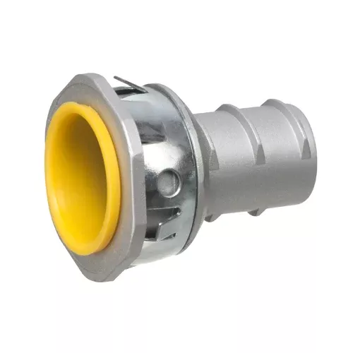  Arlington GF5075RAST, 1/2″ Snap-Tite Connector, 3/4″ knockout, with Insulated Throat, for Flex Metal Conduit, Zinc, Silver, 25 Packs
