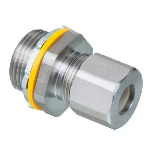 Arlington LPCG753SS, 3/4" Low-Profile Strain Relief Stainless Steel Cord Connector, 0.100"-0.360" Cord Range, Silver