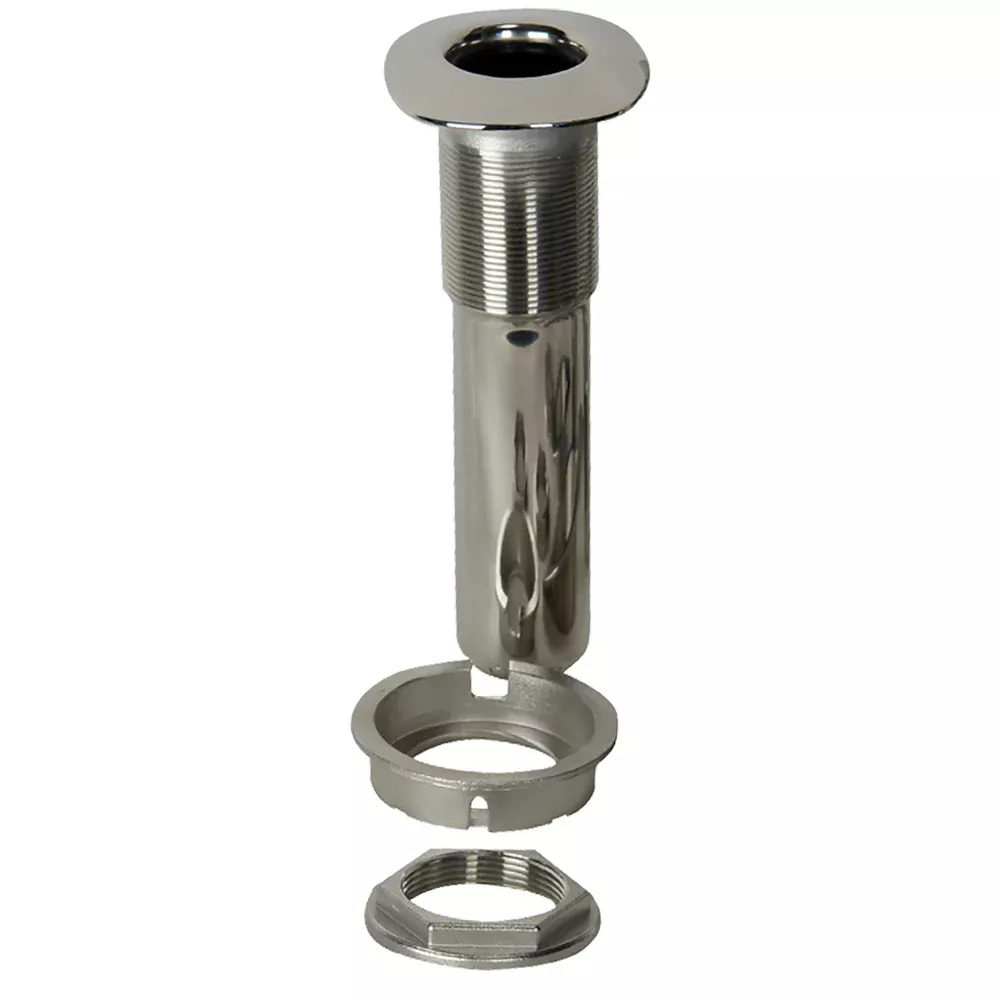 C.E. Smith 80 Series Screwless Flush Mount Rod Holder – 0 Degree – Stainless Steel – Swivel Bottom – Black Liner [53686S]