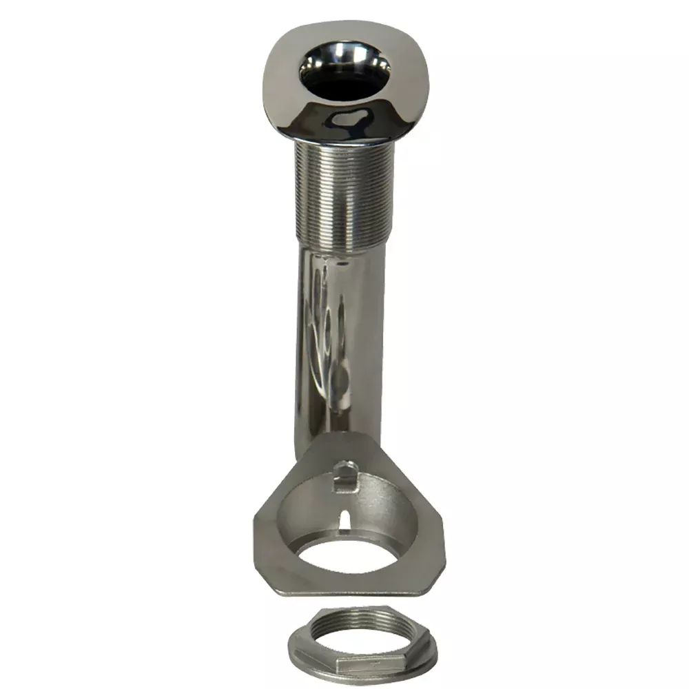 C.E. Smith 80 Series Screwless Flush Mount Rod Holder – 15 Degree – Stainless Steel – Swivel Bottom – Black Liner [53687S]
