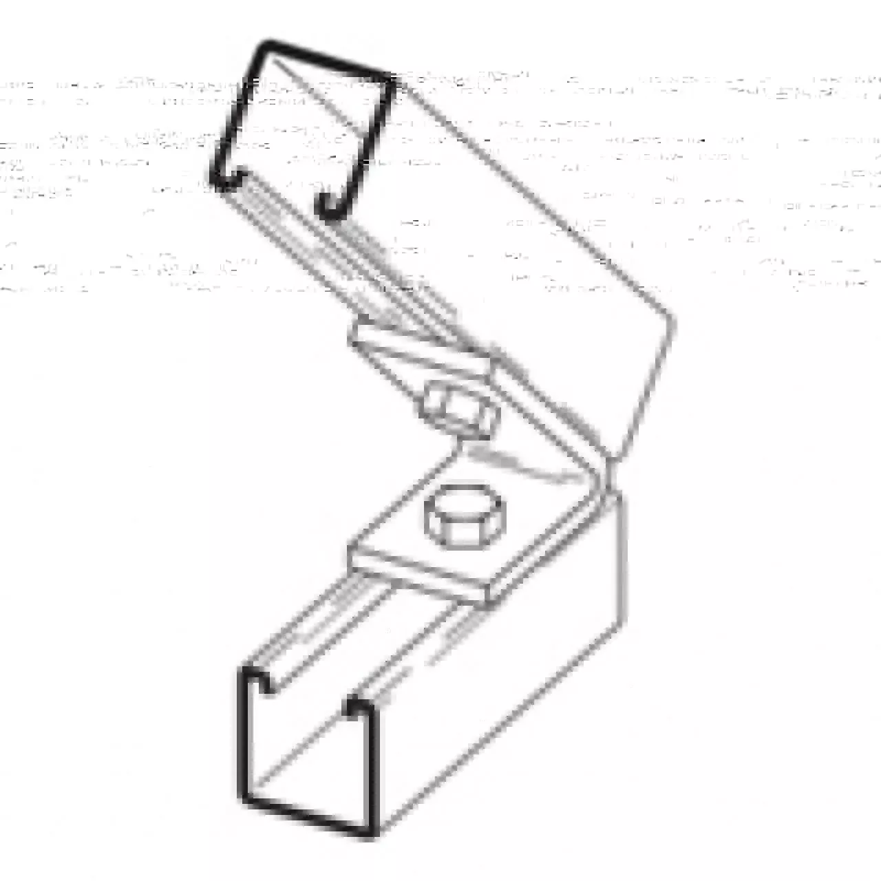 Closed Angle Connector, 45°, 2 Hole, Steel/Zinc By Eaton B-Line B155ZN