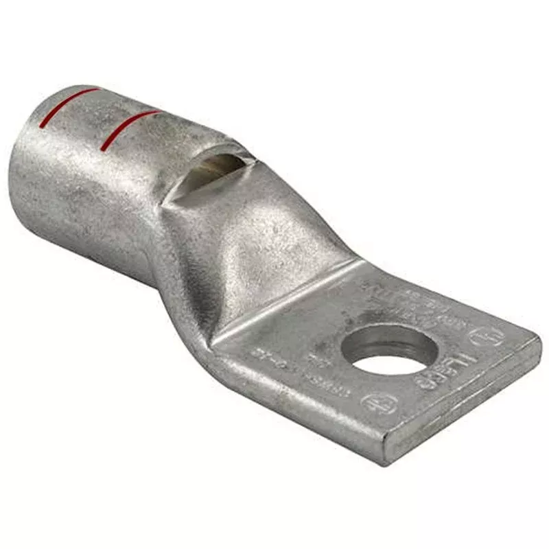 Compression Lug, 1-Hole, Copper, 350 MCM, 1/2″ Stud Size, Red By Penn-Union BLU035S