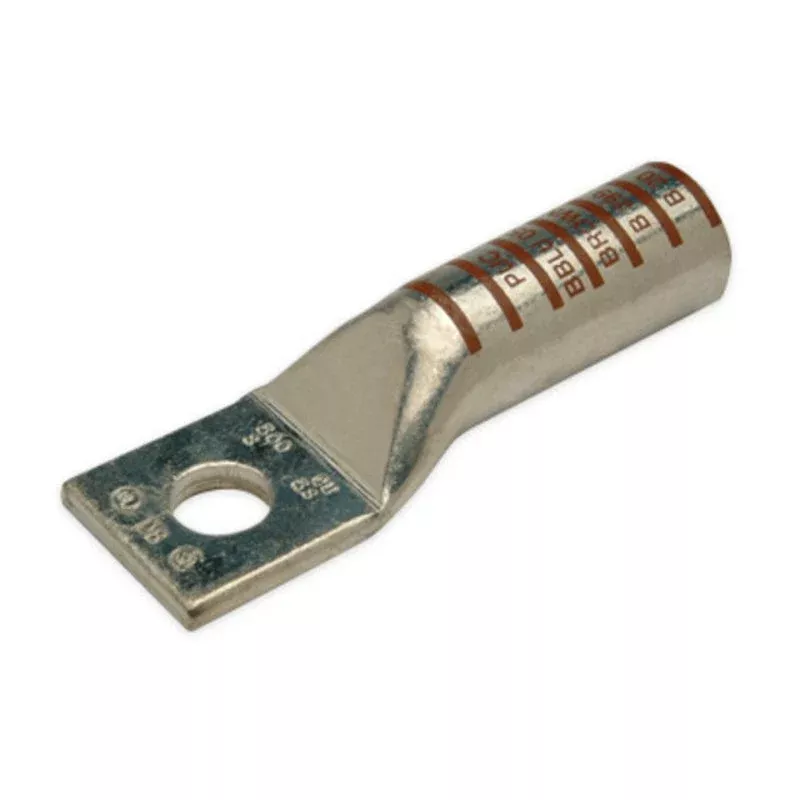 Compression Lug, Copper, 1-Hole, Long Barrel, 2 AWG, Brown By Penn-Union BBLU2S