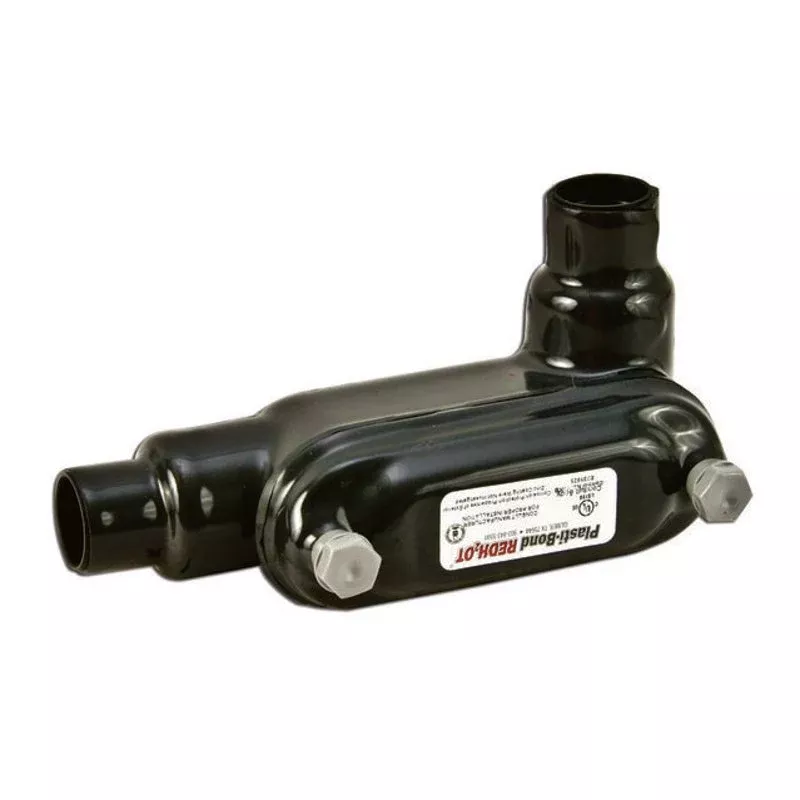 Conduit Body, Type: LR, FM8, Size: 1/2", PVC Coated Iron By Plasti-Bond PRHLR18
