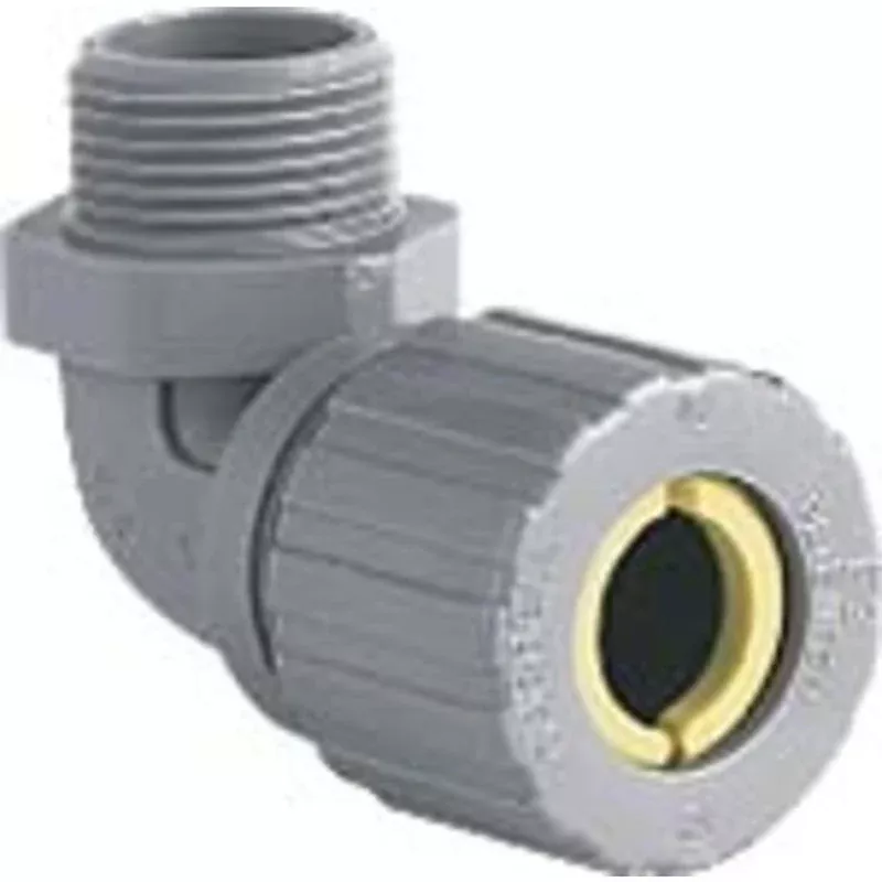 Cord Connector, 90°, 1/2″, Cord Range: 0.250 – 0.375″, Nylon By Hubbell-Killark ZN105CR