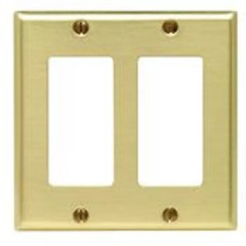 Decora Wallplate, 2-Gang, Brass By Leviton 81409