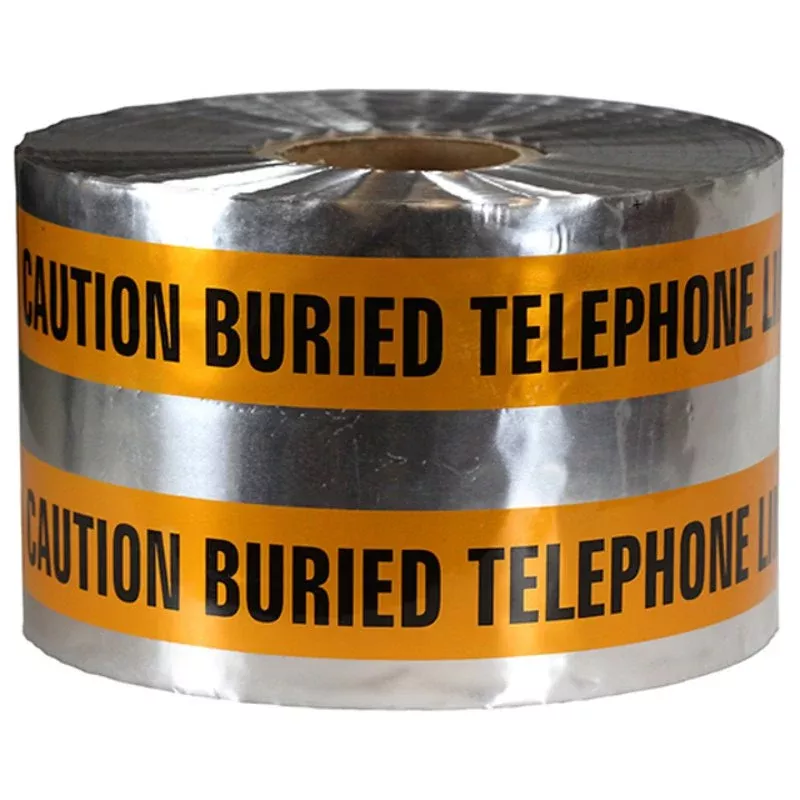 Detectable Barricade Tape, "Buried Telephone Line Below", 6" x 1000', Orange By Dottie DU605