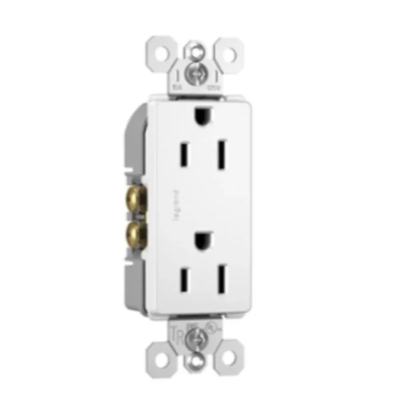 Duplex Outlet, Tamper-Resistant, 15A/125V, White By Pass & Seymour 885-TRW