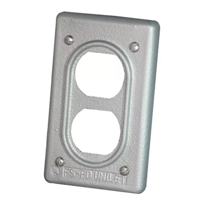 Duplex Receptacle Cover, 1-Gang, Malleable Iron By Appleton FSK1DRC