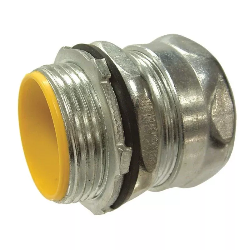 EMT Compression Connector, 1/2″, Insulated, Raintight, Steel By Hubbell-Raco 2912RT