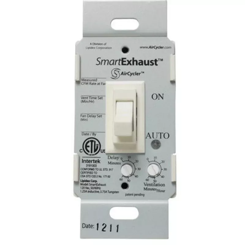 Fan/Light Switch, Toggle Style, 120V, 15A, White By Panasonic FV-WCPT1-W