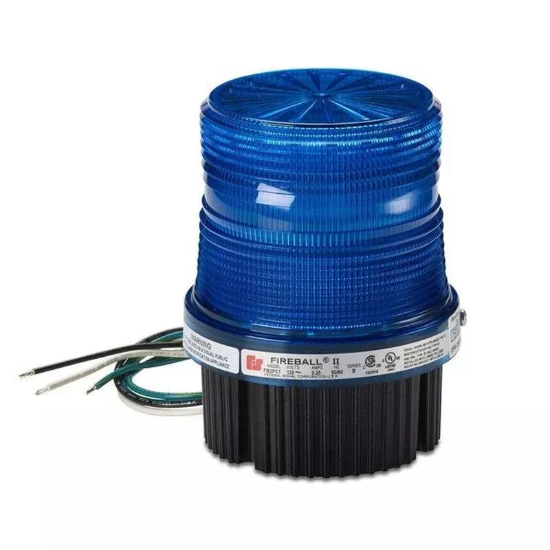Fireball LED Warning Light, Blue By Federal Signal FB2LED-120-240B