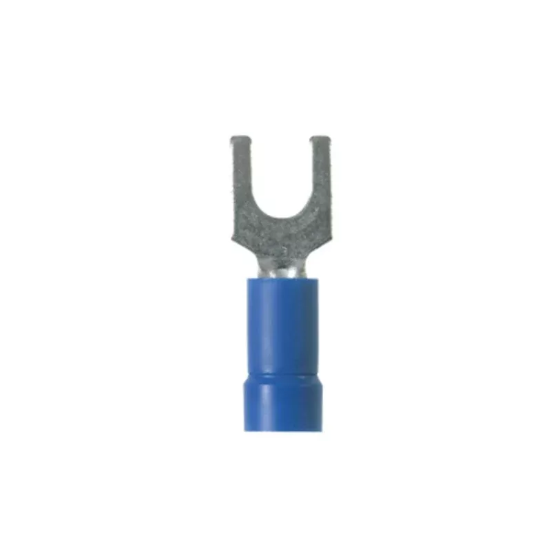 Fork Terminal, Vinyl Insulated, 18 - 14 AWG, #10 Stud, Blue By Panduit PV14-10F-C