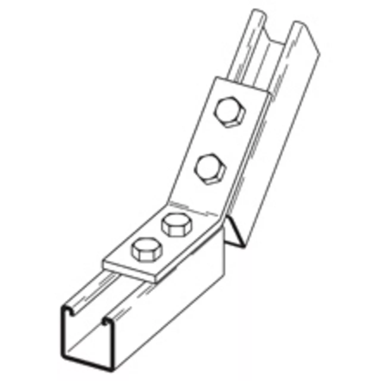 Four Hole Open Angle, 45°, Zinc Plated By Eaton B-Line B248ZN