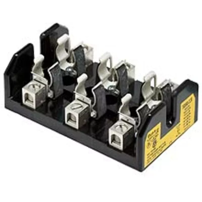 Fuse Block, Class T, Modular, 600V AC/DC, 61-100A, 3P, Box Lug, Glass Polyester By Eaton/Bussmann Series T60100-3C