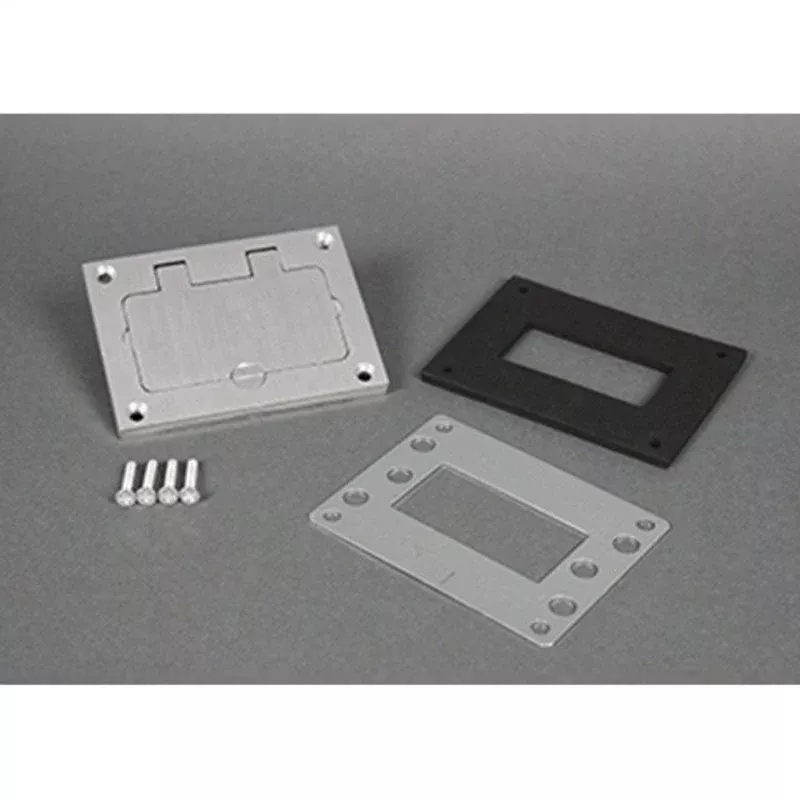 GFI Cover Plate, 3.156 x 4.182″, Flip Lid, Aluminum By Wiremold 828GFITCAL