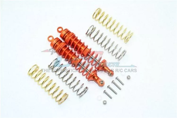 GPM ALUMINUM REAR ADJUSTABLE SHOCKS 102MM Traxxas Ruster / Slash 4x4 Hoss Orange