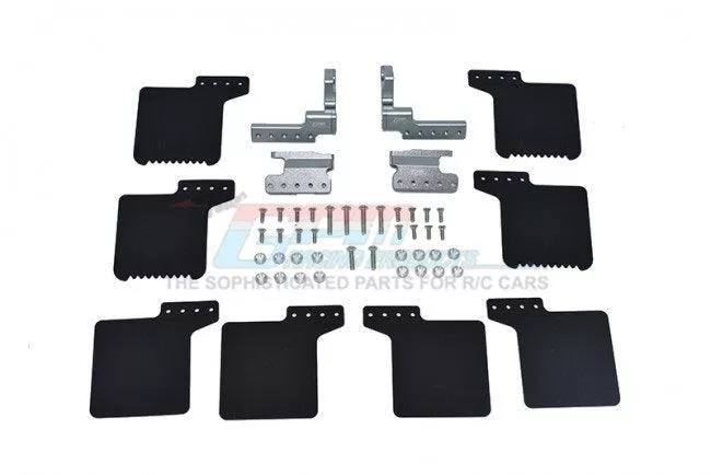 GPM MUD FLAP AXIAL 1/10 SCX10 III JEEP WRANGLER / JEEP GLADIATOR GUN SILVER