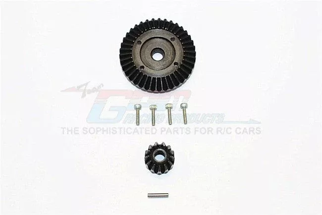 GPM RACING,AXIAL SMT10 GRAVE DIGGER STEEL FRONT/REAR BEVEL GEAR – 2PCS (FOR WRAITH, YETI, RR10 BOMBER, SMT10 MONSTER JAM AX90055) SMJ1200