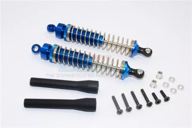GPM RACING,ROADTECH DAMPER 1/10 TOURING - ALLOY BALL TOP DAMPER (100MM) WITH ALLOY COLLARS & WASHERS & SCREWS & DUST-PROOF BLACK PLASTIC COVER - 1PR SET DP100