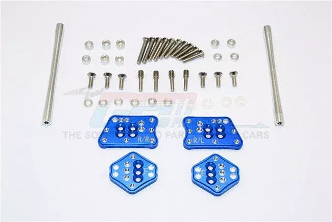 GPM RACING SCX 10 II ALUMINIUM FRONT & REAR ADJUSTABLE MOUNT FOR ORIGINAL SHOCK TOWER – 1SET SCX2029FRO