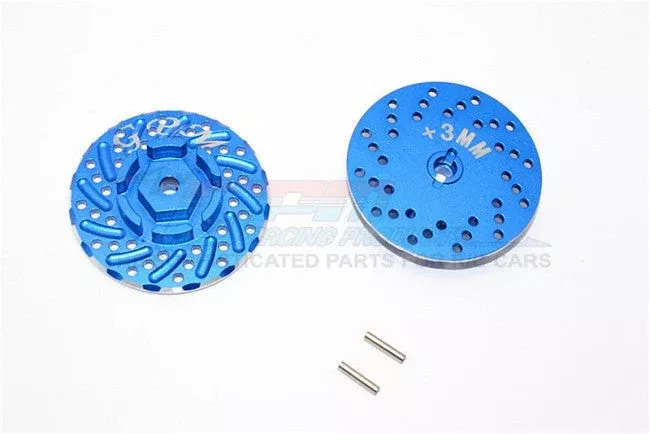 GPM RACING SCX 10 II ALUMINIUM FRONT/REAR WHEEL HEX CLAW +3MM WITH BRAKE DISK-2PCS SCX2006/DISK