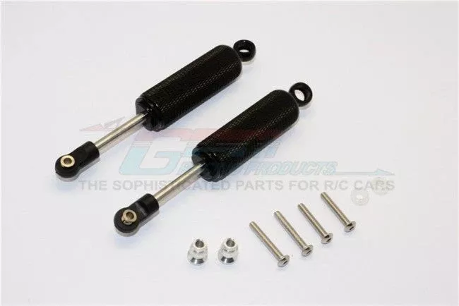 GPM RACING SCX10 II ALUMINIUM FRONT/REAR INTERNAL SHOCKS (92MM) WITH ENGRAVING - 1PR SET SCX2095X