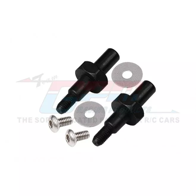 GPM RACING,TEAM LOSI MINI-T 2.0 STADIUM TRUCK #45 HARDEN STEEL FRONT WHEEL AXLE - 6PC SET LM005S