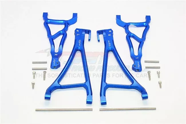 GPM RACING TRAXXAS E-REVO ALUMINIUM FRONT UPPER & LOWER SUSPENSION ARM – 4PCS SET (FOR E-REVO 560871, REVO, SUMMIT) ER5455