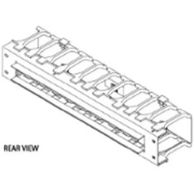 Horizontal Cable Manager, 1-Sided, 2U x 19″ H x 11.73″ W, Black By Chatsworth 30530719