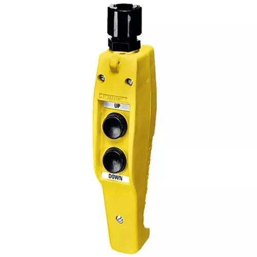 Hubbell CPB21, CPB Series Compact Pendant Station, Two Button, NEMA 4X, Single-Speed with Mechanical Interlock Between Pushbuttons